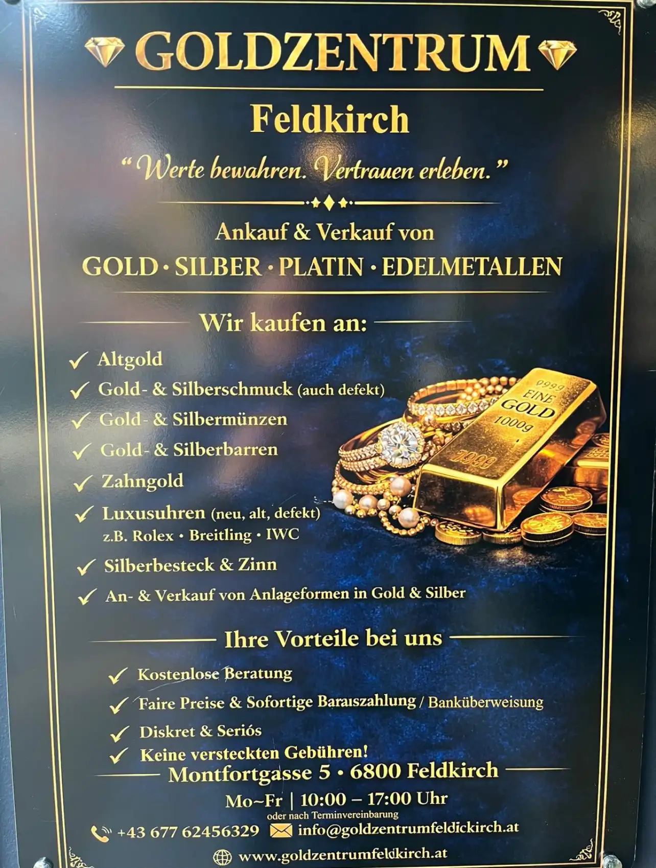 Goldzentrum Feldkirch Flyer